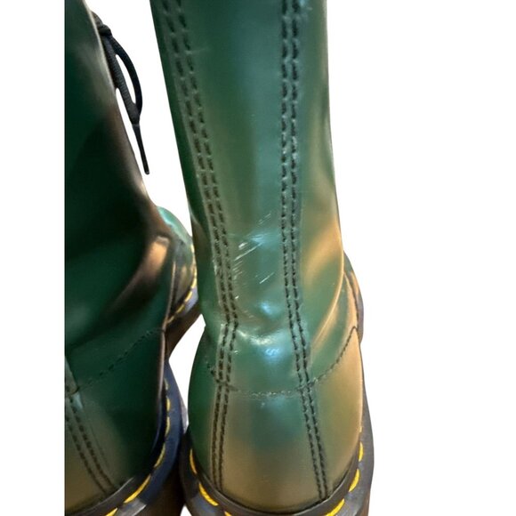 Doc Marten Origional Green Leather Lace Up Boots Women’s Size 6 L, New With Def - Picture 3 of 9